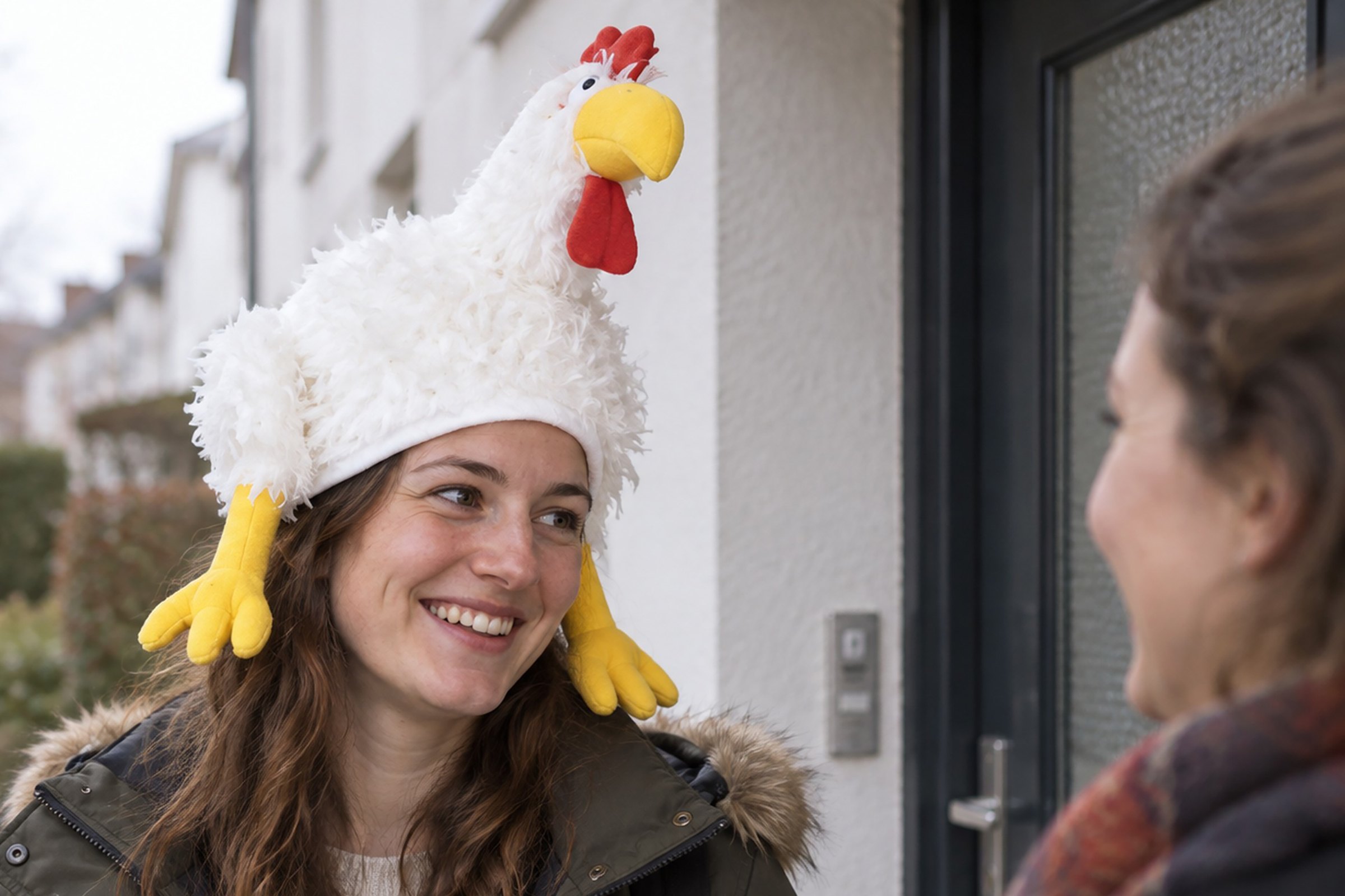 Huhn Kopfbedeckung zu Karneval